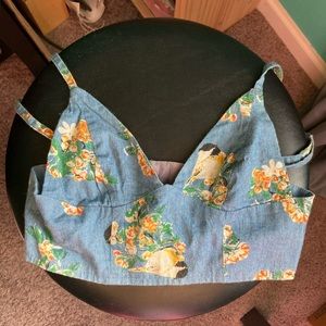 Floral Bralette/crop-top